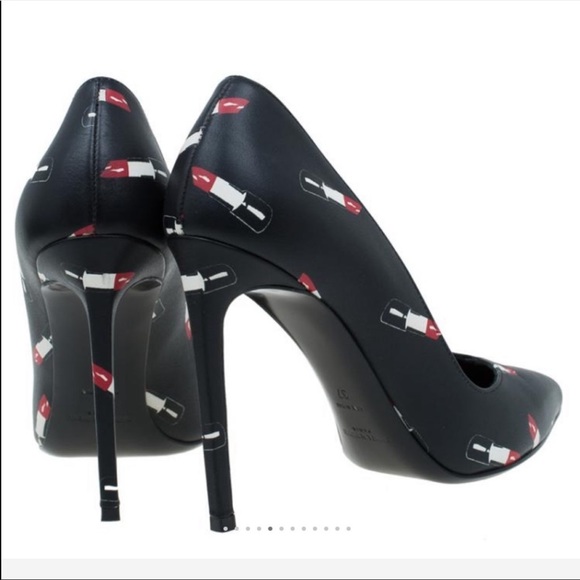 💥SOLD💥 SAINT LAURENT LEATHER LIPSTICK HEELS - Picture 4 of 13